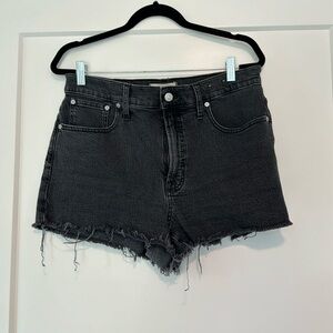 Madewell Black Jean Shorts